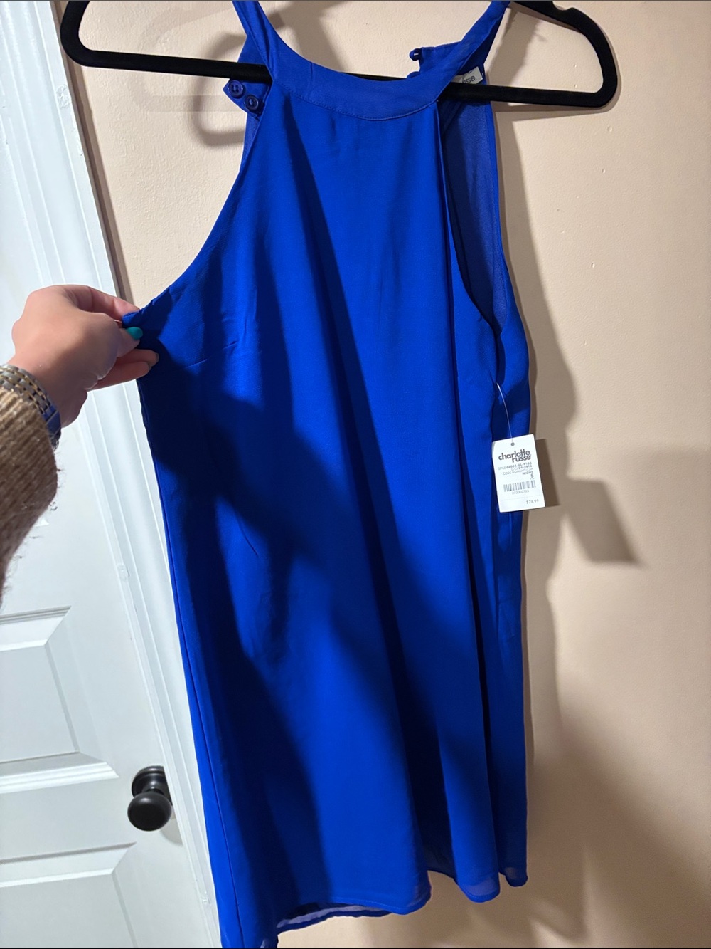 Charlotte Russe Royal Blue Halter Dress